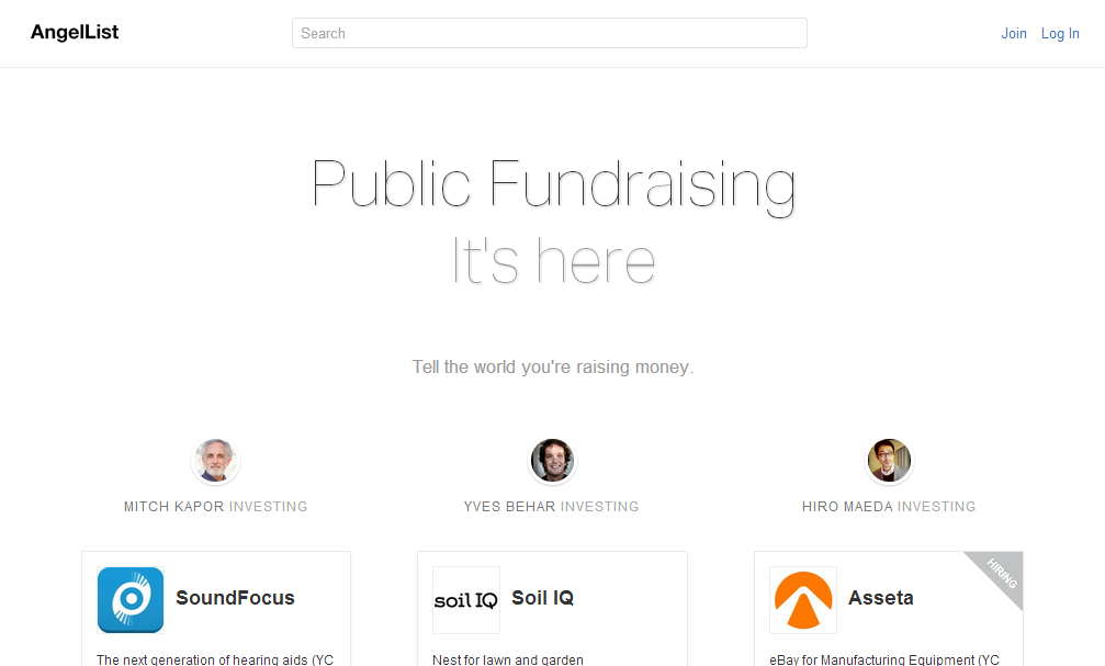 situs crowdfunding website AngelList