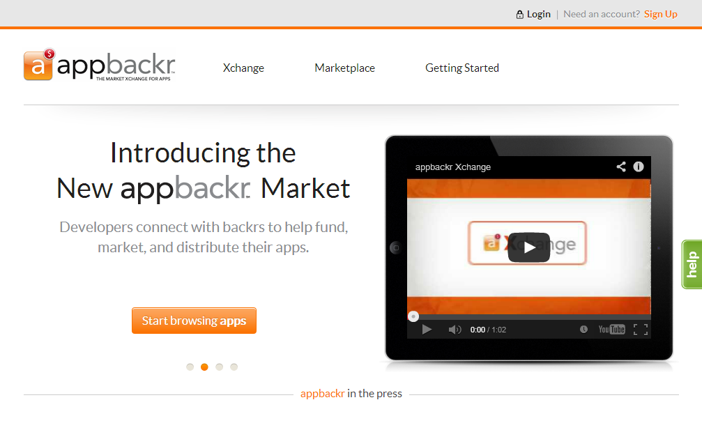 situs crowdfunding website Appbckr Make money with apps App Wholesale Marketplace for App Developers appbackr
