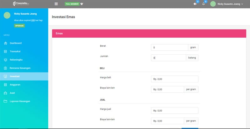 Cara Menghitung Keuntungan Investasi Emas Dengan Aplikasi 