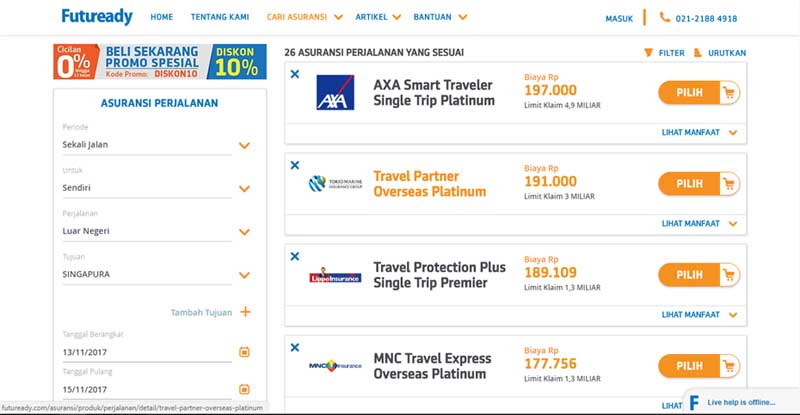 Bagaimana Cara Membeli Asuransi Perjalanan Online, Agar Perjalanan Lebih Aman 03 - Finansialku