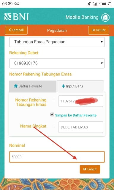 transfer bni tabungan emas 4