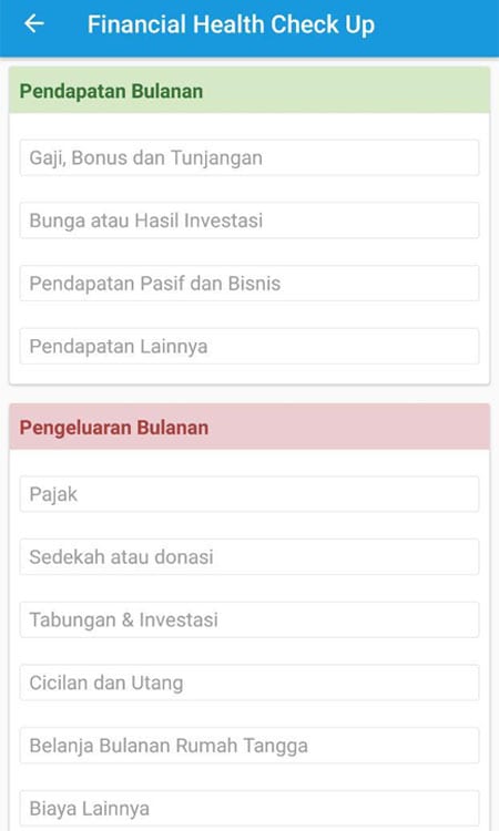 Financial Health Check Up Aplikasi Finansialku 1