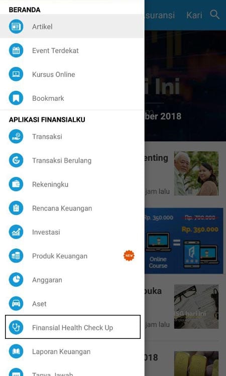 Financial Health Check Up Aplikasi Finansialku