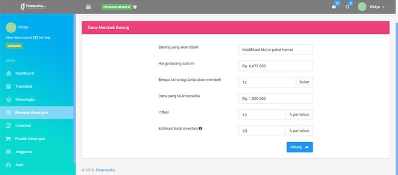 Fitur Dana Membeli Barang Aplikasi Finansialku Modifikasi Motor 2