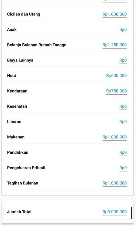 Membuat Anggaran Aplikasi Finansialku 3