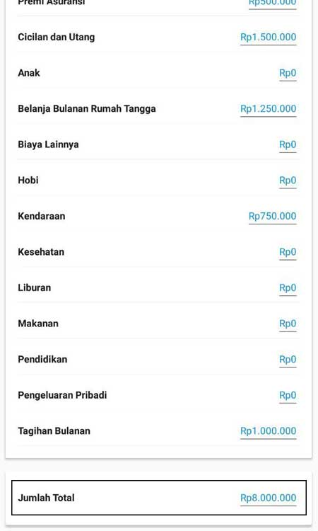 Membuat Anggaran Aplikasi Finansialku 3