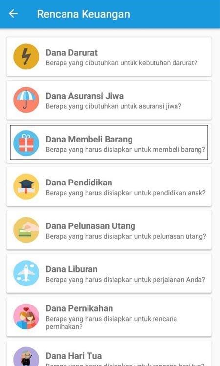 Merencanakan Keungan (Dana Membeli Mobil) Aplikasi Finansialku 2