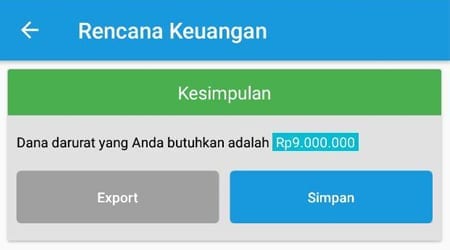 Rencana Keuangan Dana Darurat Single Aplikasi Finansialku 3