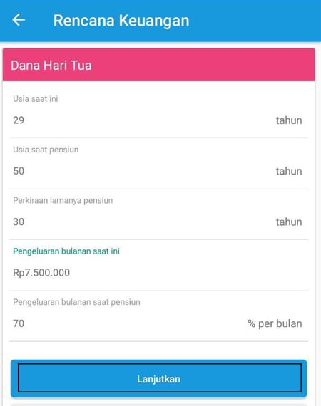 Rencana Keuangan Dana Hari Tua 2 Finansialku