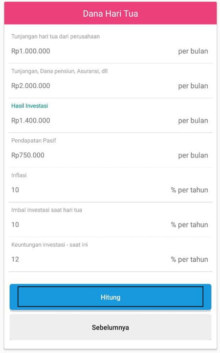 Rencana Keuangan Dana Hari Tua 3 Finansialku